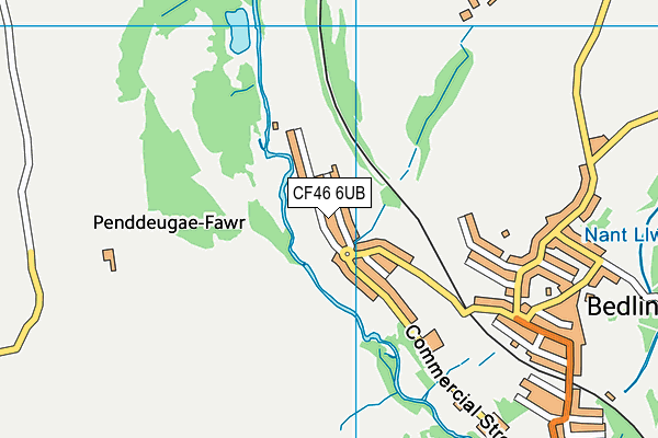 CF46 6UB map - OS VectorMap District (Ordnance Survey)