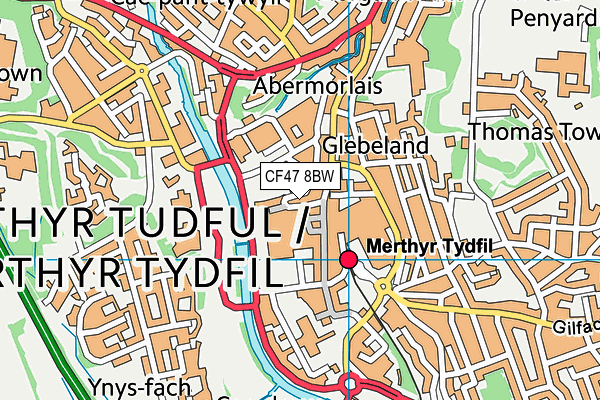 Map of VICTORIA PROPERTY (MERTHYR TYDFIL) LIMITED at district scale