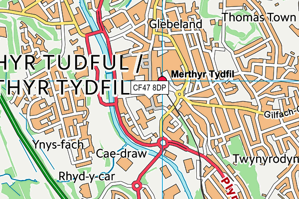 Map of THE NEW CROWN (MERTHYR TYDFIL) LIMITED at district scale