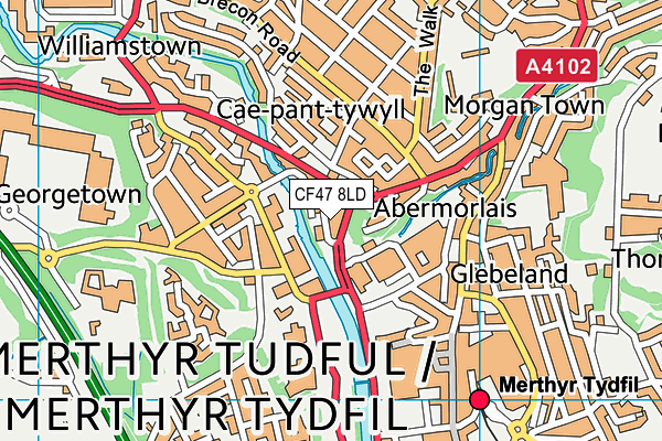 Map of EMPIRE CABS MERTHYR TYDFIL TAXIS LIMITED at district scale