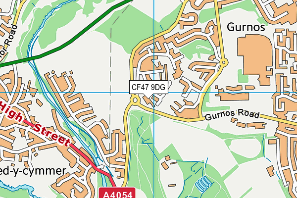 CF47 9DG map - OS VectorMap District (Ordnance Survey)