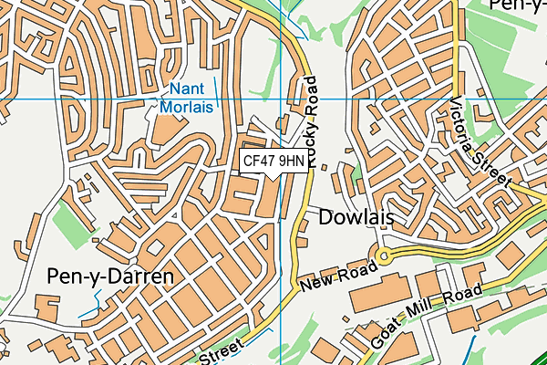 CF47 9HN map - OS VectorMap District (Ordnance Survey)