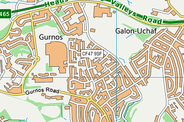 CF47 9SF map - OS VectorMap District (Ordnance Survey)