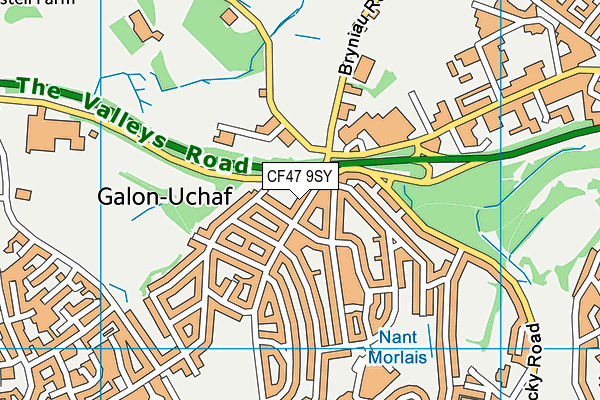 CF47 9SY map - OS VectorMap District (Ordnance Survey)