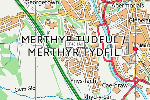 CF48 1AH map - OS VectorMap District (Ordnance Survey)