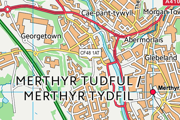 CF48 1AT map - OS VectorMap District (Ordnance Survey)