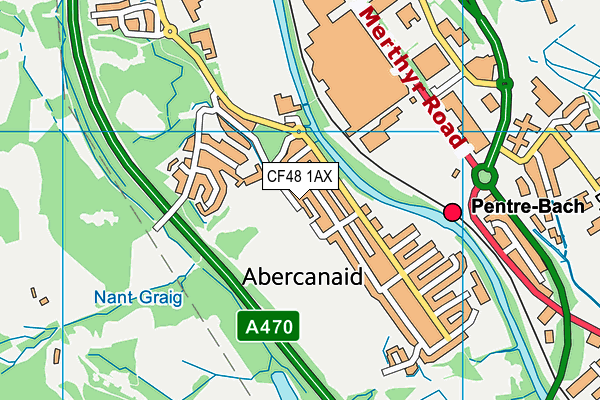 CF48 1AX map - OS VectorMap District (Ordnance Survey)