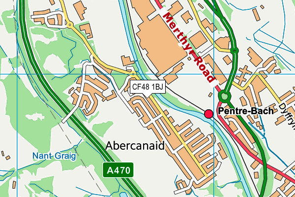 CF48 1BJ map - OS VectorMap District (Ordnance Survey)