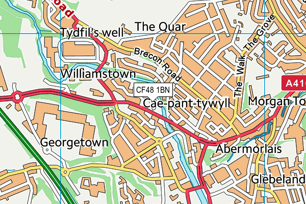 CF48 1BN map - OS VectorMap District (Ordnance Survey)