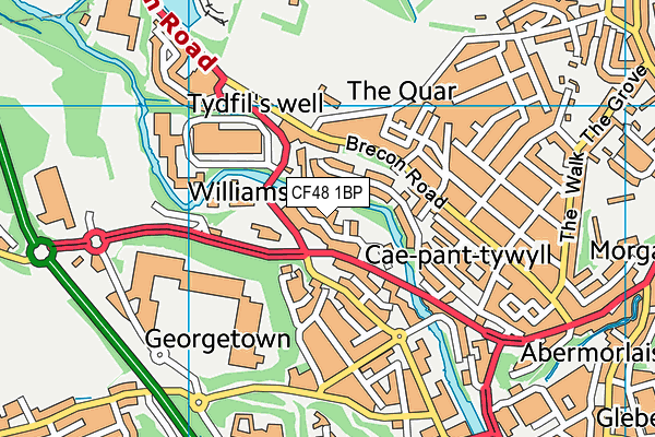 CF48 1BP map - OS VectorMap District (Ordnance Survey)