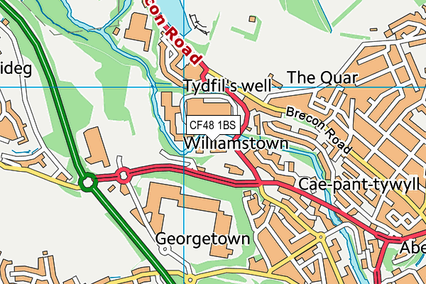 CF48 1BS map - OS VectorMap District (Ordnance Survey)