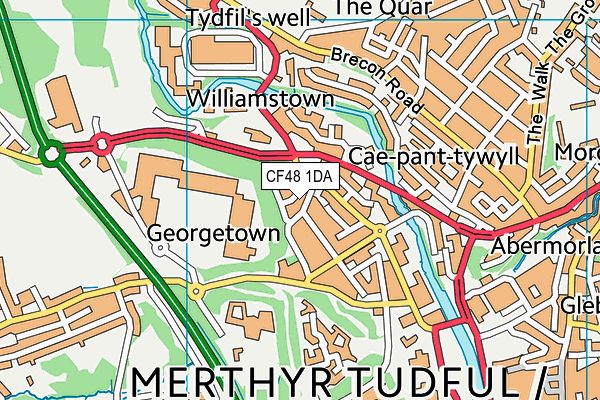 CF48 1DA map - OS VectorMap District (Ordnance Survey)