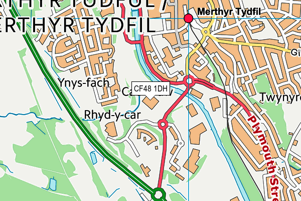 CF48 1DH map - OS VectorMap District (Ordnance Survey)