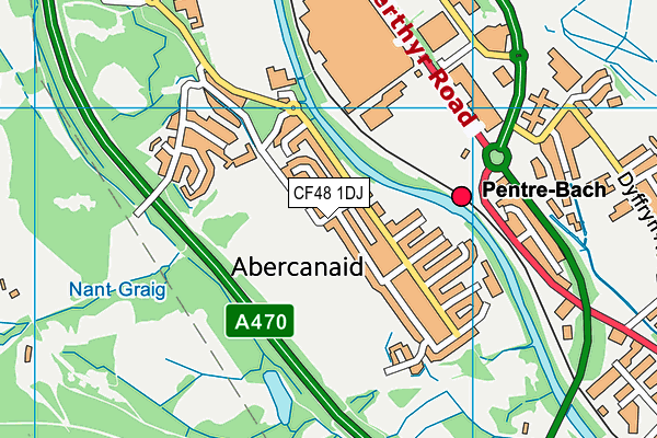 CF48 1DJ map - OS VectorMap District (Ordnance Survey)