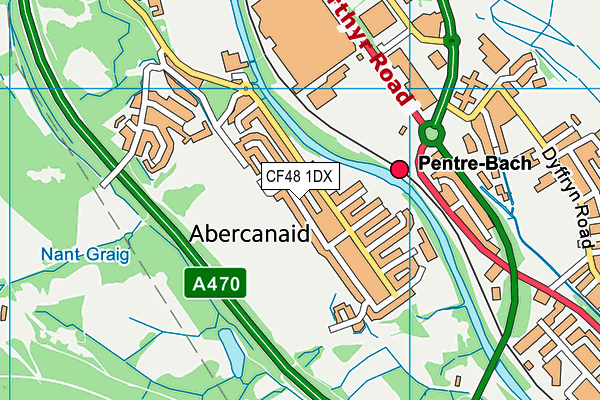 CF48 1DX map - OS VectorMap District (Ordnance Survey)