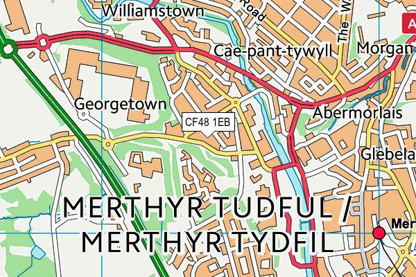 CF48 1EB map - OS VectorMap District (Ordnance Survey)