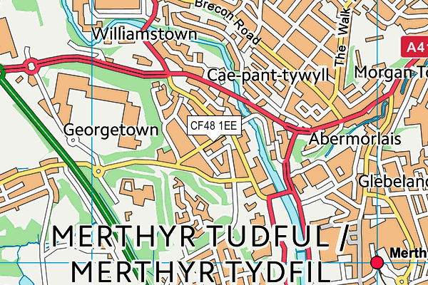 CF48 1EE map - OS VectorMap District (Ordnance Survey)