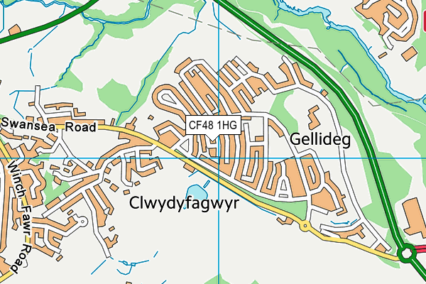 CF48 1HG map - OS VectorMap District (Ordnance Survey)