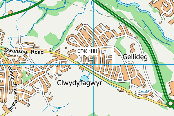 CF48 1HH map - OS VectorMap District (Ordnance Survey)