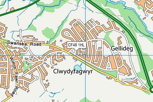 CF48 1HL map - OS VectorMap District (Ordnance Survey)