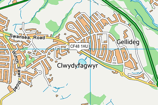 CF48 1HU map - OS VectorMap District (Ordnance Survey)