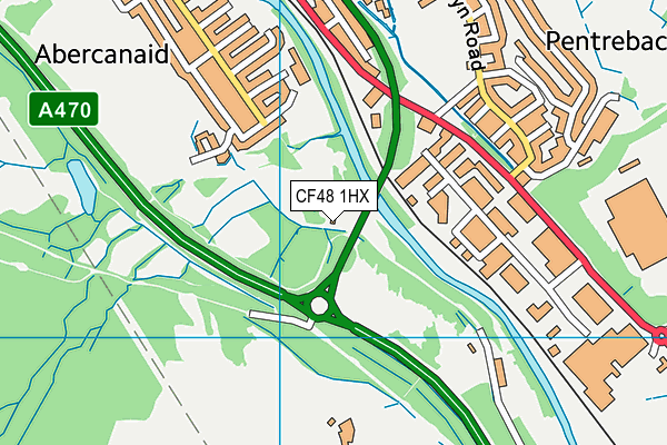 CF48 1HX map - OS VectorMap District (Ordnance Survey)