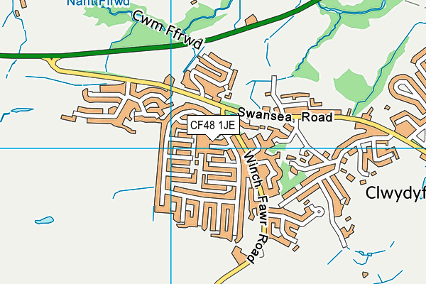 CF48 1JE map - OS VectorMap District (Ordnance Survey)