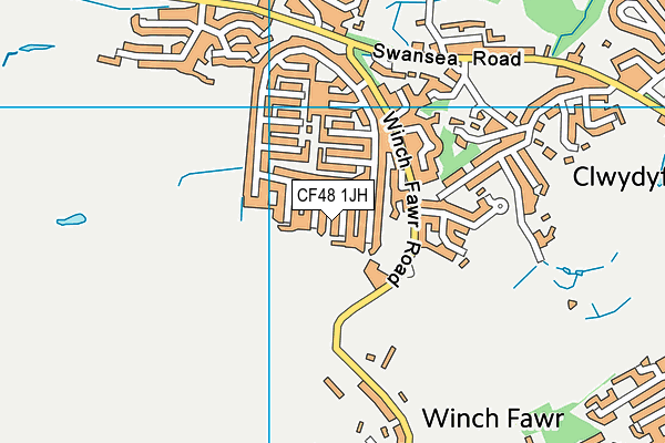 CF48 1JH map - OS VectorMap District (Ordnance Survey)