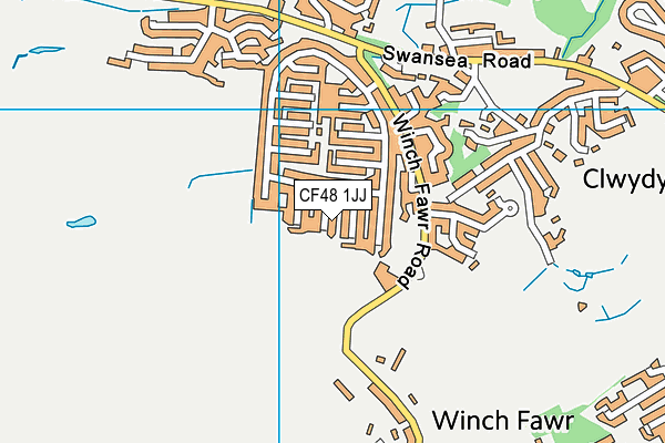 CF48 1JJ map - OS VectorMap District (Ordnance Survey)