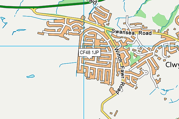 CF48 1JP map - OS VectorMap District (Ordnance Survey)