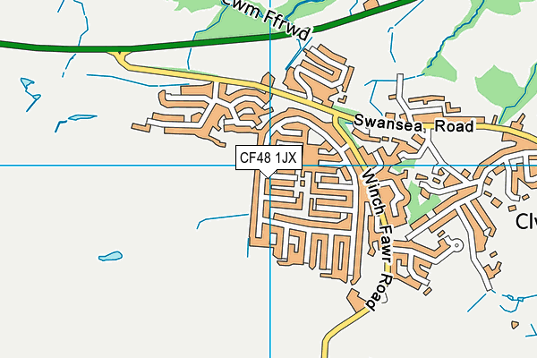 CF48 1JX map - OS VectorMap District (Ordnance Survey)