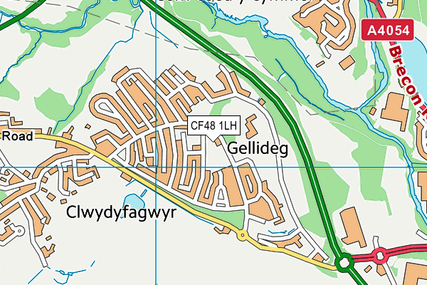 CF48 1LH map - OS VectorMap District (Ordnance Survey)