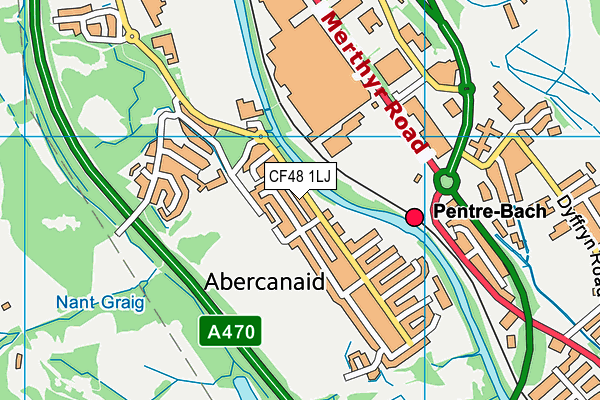 CF48 1LJ map - OS VectorMap District (Ordnance Survey)