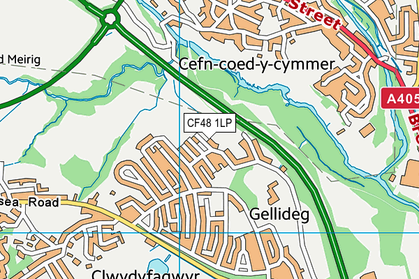 CF48 1LP map - OS VectorMap District (Ordnance Survey)