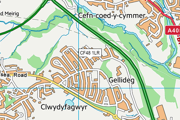 CF48 1LR map - OS VectorMap District (Ordnance Survey)