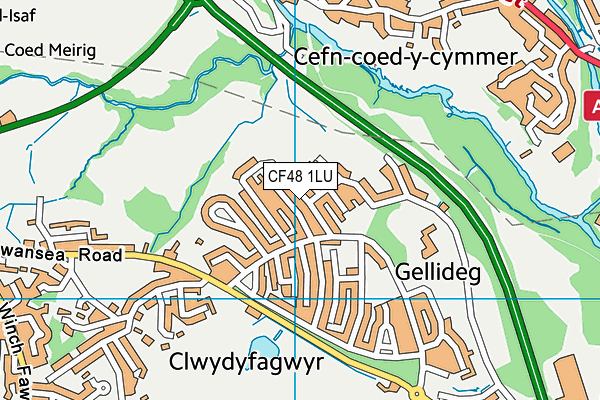 CF48 1LU map - OS VectorMap District (Ordnance Survey)