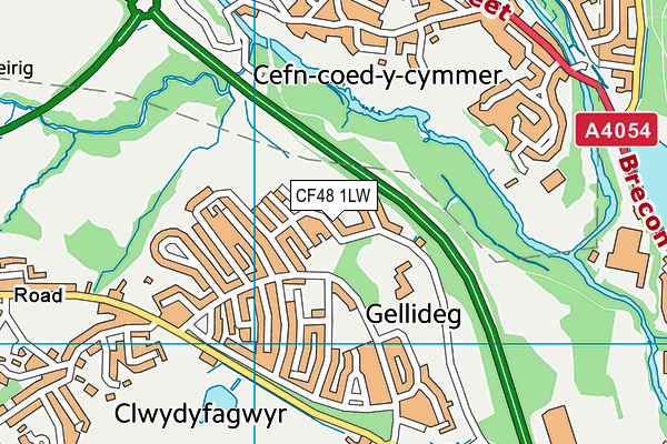 CF48 1LW map - OS VectorMap District (Ordnance Survey)