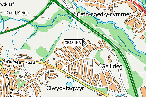 CF48 1NA map - OS VectorMap District (Ordnance Survey)