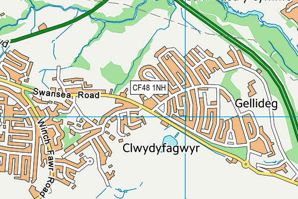 CF48 1NH map - OS VectorMap District (Ordnance Survey)