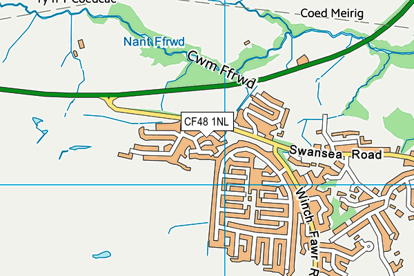 CF48 1NL map - OS VectorMap District (Ordnance Survey)