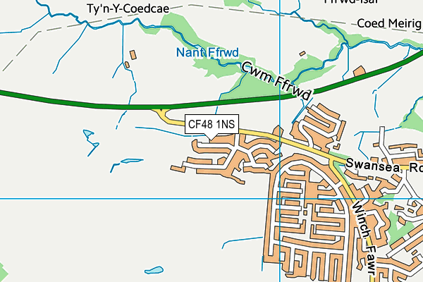 CF48 1NS map - OS VectorMap District (Ordnance Survey)