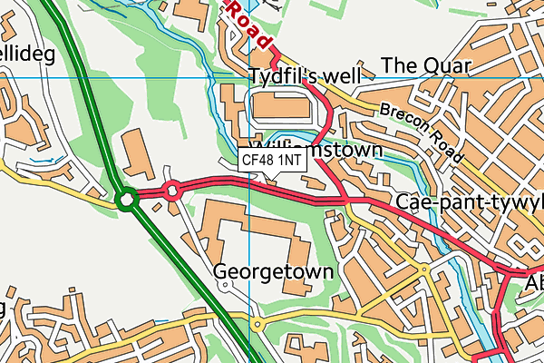 CF48 1NT map - OS VectorMap District (Ordnance Survey)