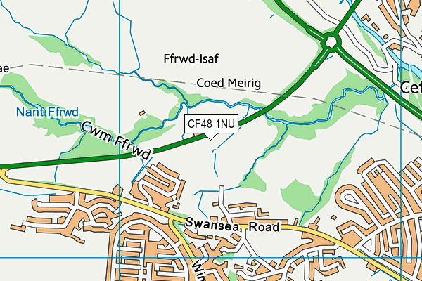 CF48 1NU map - OS VectorMap District (Ordnance Survey)