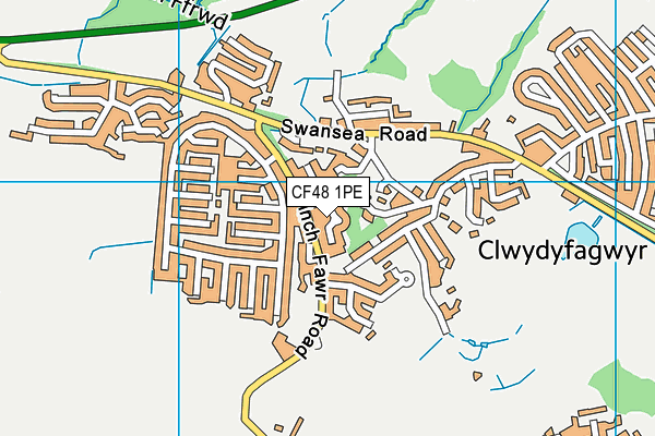 CF48 1PE map - OS VectorMap District (Ordnance Survey)