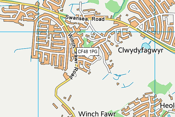 CF48 1PG map - OS VectorMap District (Ordnance Survey)