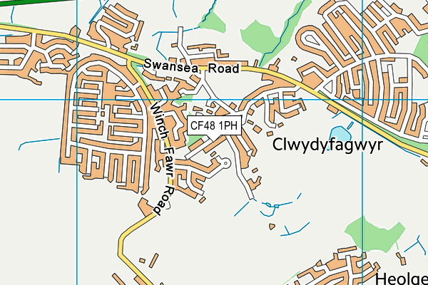 CF48 1PH map - OS VectorMap District (Ordnance Survey)