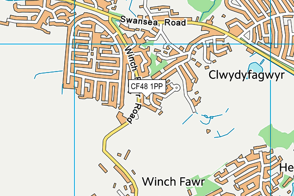 CF48 1PP map - OS VectorMap District (Ordnance Survey)