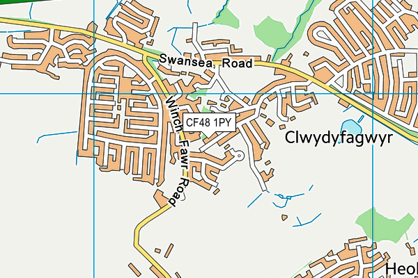 CF48 1PY map - OS VectorMap District (Ordnance Survey)