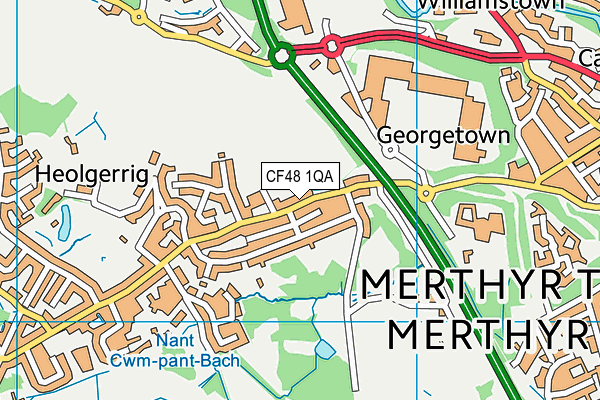 CF48 1QA map - OS VectorMap District (Ordnance Survey)