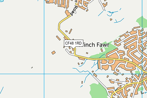 CF48 1RD map - OS VectorMap District (Ordnance Survey)